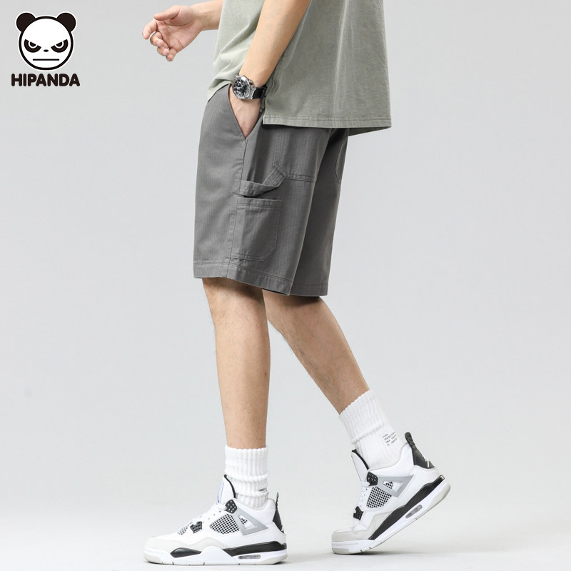 Hi Panda短裤休闲裤男宽松阔腿新款夏季美式运动工装五分裤中裤子,男装,短裤,淘宝优惠券,粉丝福利购,淘宝优惠卷