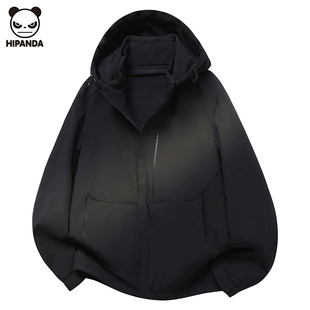 Hi Panda羽绒服男款冬季新款潮牌户外宽松加厚保暖工装连帽外套潮