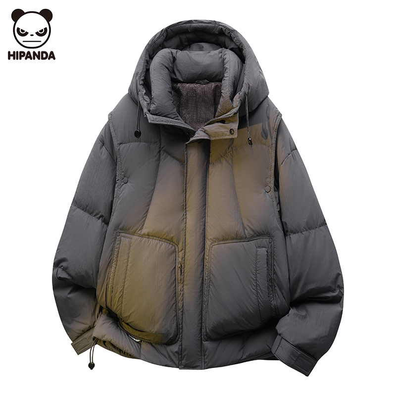 Hi Panda男装保暖连帽羽绒服冬季新款潮流加厚防风防寒鸭绒外套潮