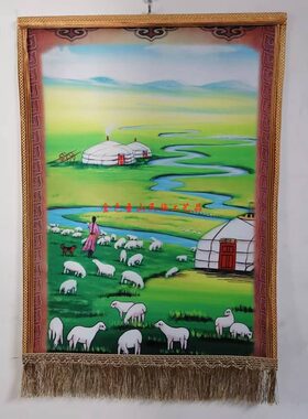 成吉思汗装饰画蒙古包特色挂画
