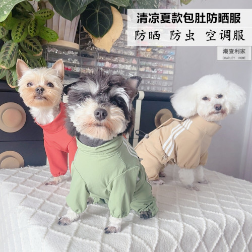 潮查利家泰迪比熊防晒衣