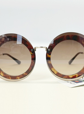 欧美高端品质小众圆形时尚男女太阳镜防紫外防嗮防强光墨镜