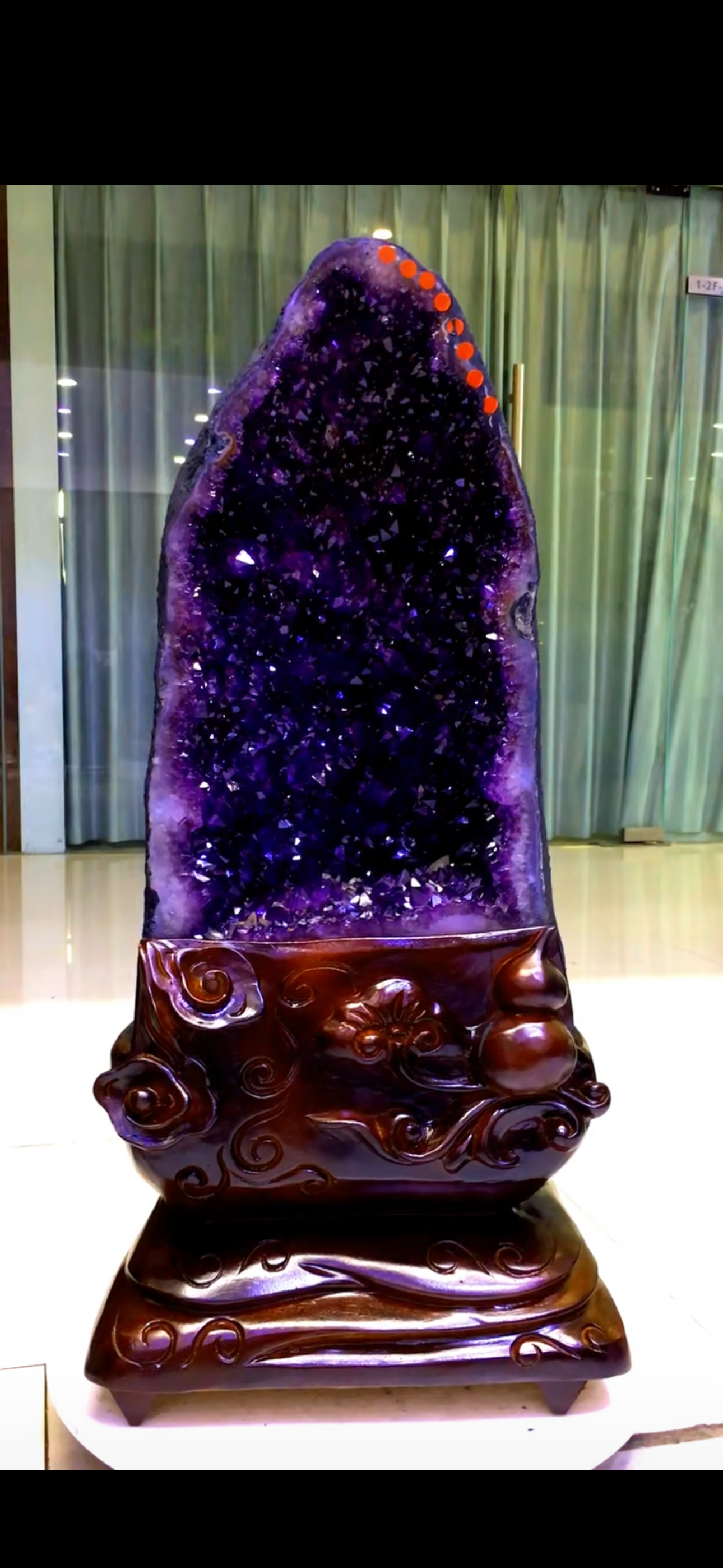 天然紫水晶洞摆件巴西乌拉圭小紫水晶洞聚宝盆钱袋子原石办公室