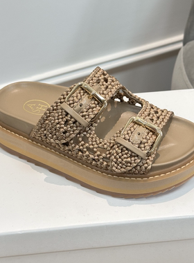 ASH女鞋休闲舒适松糕底凉鞋厚底百搭外穿勃肯一字凉拖AN171F40034