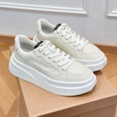 网孔透气休闲板鞋 ASH女鞋 圆头松糕厚底增高小个子简约百搭小白鞋
