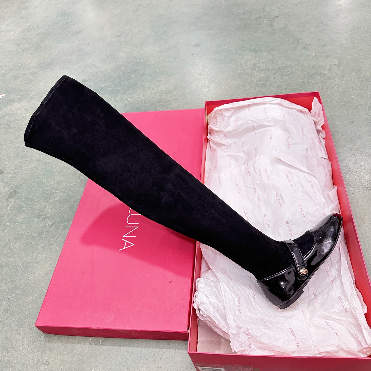 STELLALUNA平底秋冬优雅弹力靴女