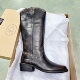 ASH秋冬粗跟游牧风长靴复古做旧骑士靴套筒牛仔靴女AO303L12057