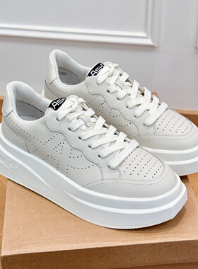 ASH女鞋网孔透气休闲板鞋圆头松糕厚底增高小个子简约百搭小白鞋