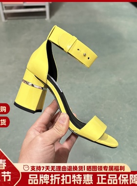 LR春夏一字带显瘦粗跟配裙子仙女凉鞋露趾高跟女鞋LJ251L11023