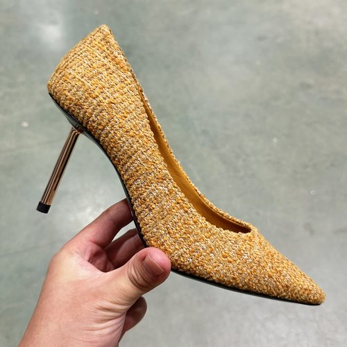 STELLALUNA格子呢时尚高跟单鞋