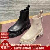 ASH艾熙女秋冬圆头厚底切尔西靴套筒短靴方跟烟囱靴女AL324L22041