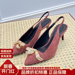 女SLP318109 金属蝴蝶结尖头半凉鞋 STELLA LUNA春夏优雅高跟女鞋