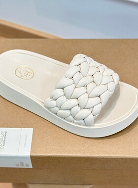 ASH夏季舒适型凉拖鞋厚底增高凉拖海边度假一字拖鞋女AN171B40035