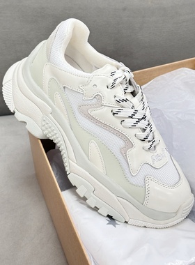 ASH女鞋休闲运动透气跑步鞋厚底增高网面轻便老爹鞋女AN140L40011