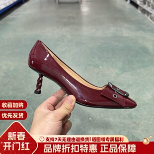 SL321079 浅口方扣细跟单鞋 STELLALUNA露娜秋冬方头复古时尚 高跟鞋