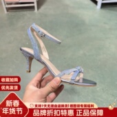 LR春夏一字扣带细跟搭裙子仙女凉鞋 露趾显脚瘦高跟鞋 LI260F02008