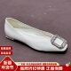 露娜女鞋 SL122073 平跟单鞋 SL方头浅口优雅平底鞋 春夏方扣钻饰时尚