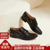 风尖头系带低跟软羊皮休闲女皮鞋 SS17181 小露娜 法式 STELLA