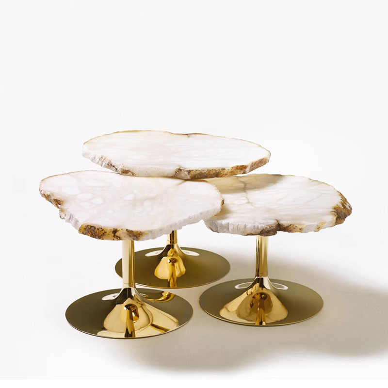 黎诗图意式不规则云石异形边几