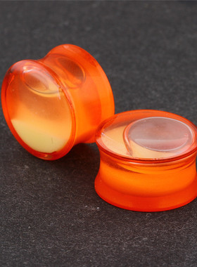 骨头棒扩耳器透明亚克力红色液体会发夜光耳扩正品耳环穿刺耳饰品