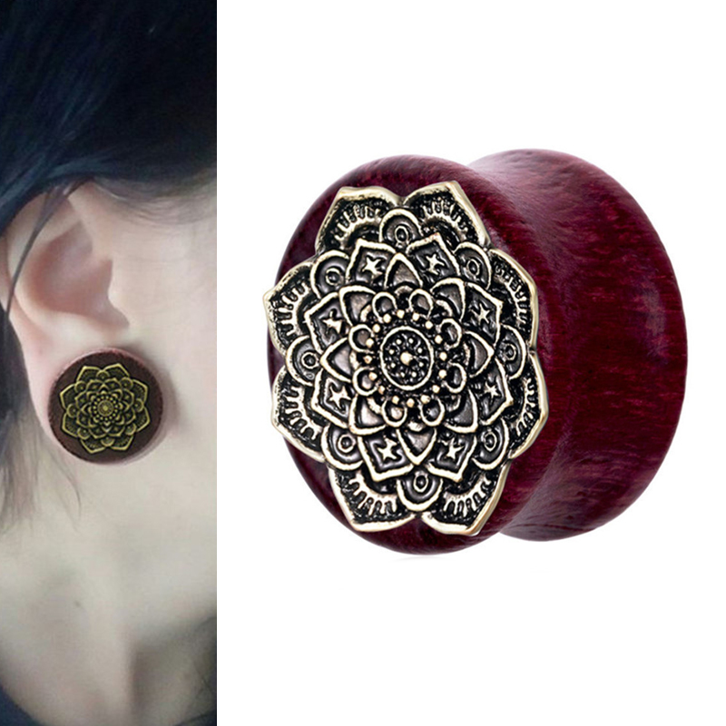 木头扩耳器耳廓实心耳扩饰品男女