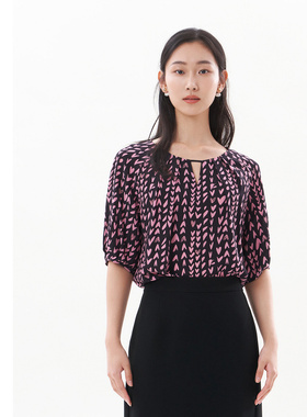 [专柜同款]Yifini/易菲 以爱之名 100%桑蚕丝真丝宽松小衫衬衫