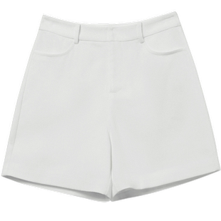 [专柜同款]Yifini/易菲直筒白色短裤女夏装新款通勤休闲裤子