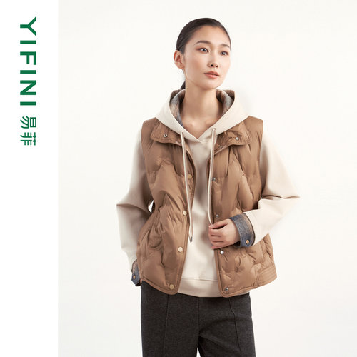 易菲时尚百搭短款羽绒马夹