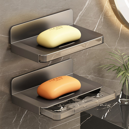 蓝藤肥皂盒壁挂式免打孔