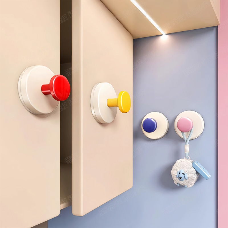 免打孔可拆卸多巴胺吸盘门把手