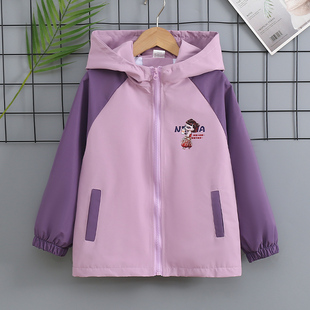 女童外套春秋款2025新款洋气童装秋天女孩春装上衣儿童冲锋衣春季