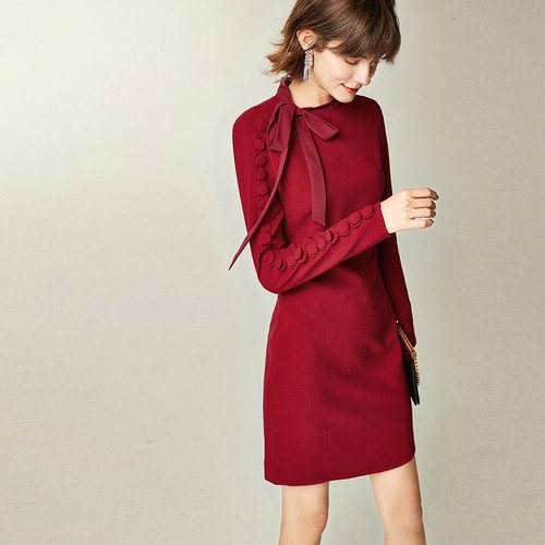 收腰显瘦打底气质礼服裙子