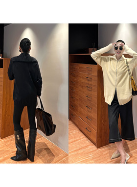 AME  双向时髦衫  毛织内悦双开拉链肌理两穿开衫毛衣ZE01SMHJ510