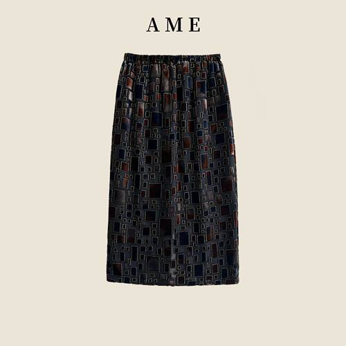 AME彩窗裙巴黎春天锦绒丝绒