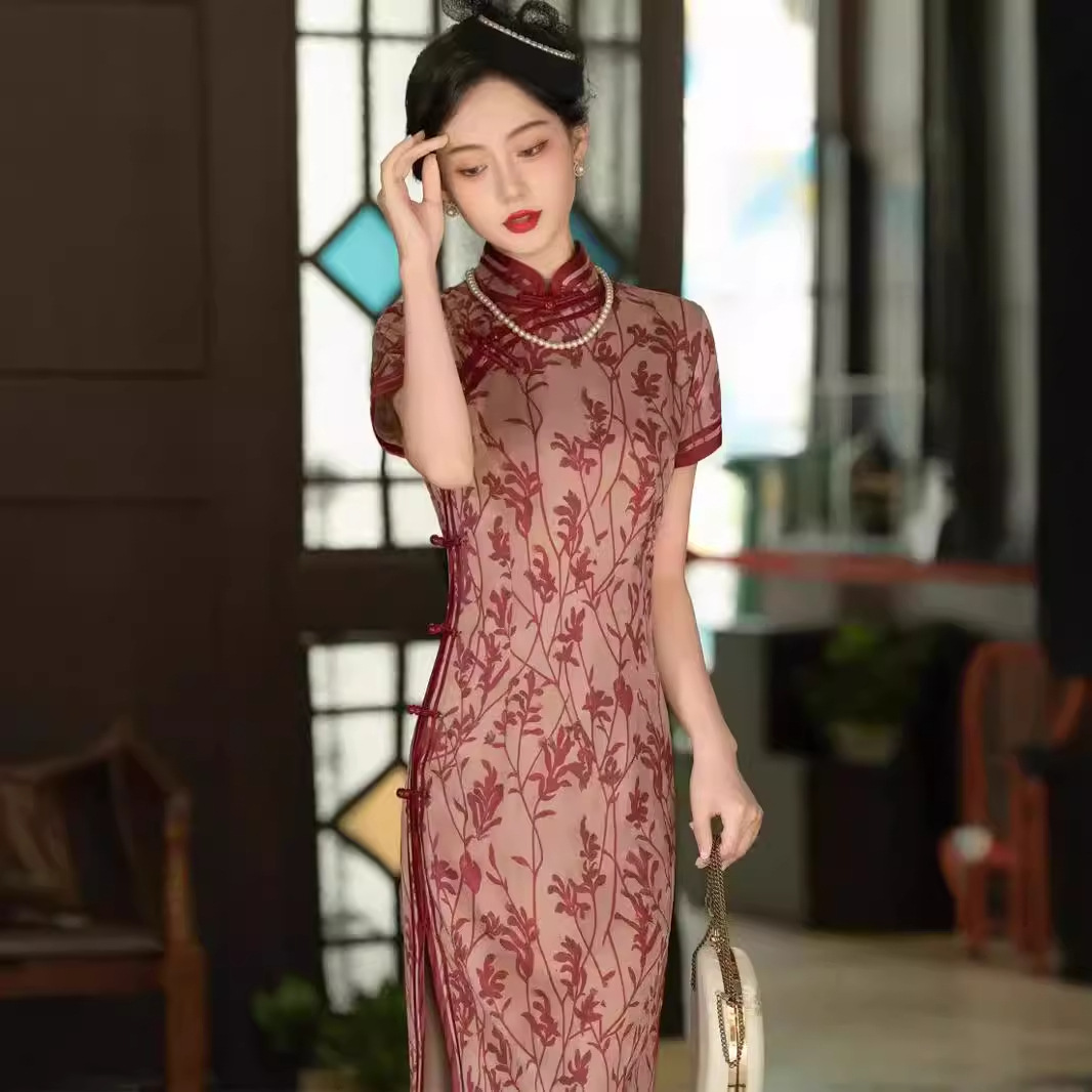 高档旗袍新中式女高级感2025夏季新款日常复古改良国风连衣裙