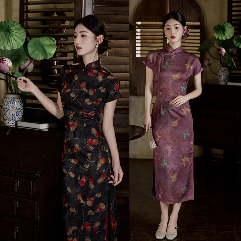 绝美旗袍2025年新款气质高端年轻款复古风改良旗袍连衣裙女高级