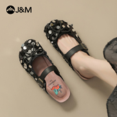 懒人一脚蹬玛丽珍厚底半拖包头拖 新款 快乐玛丽勃肯鞋 女2026夏季