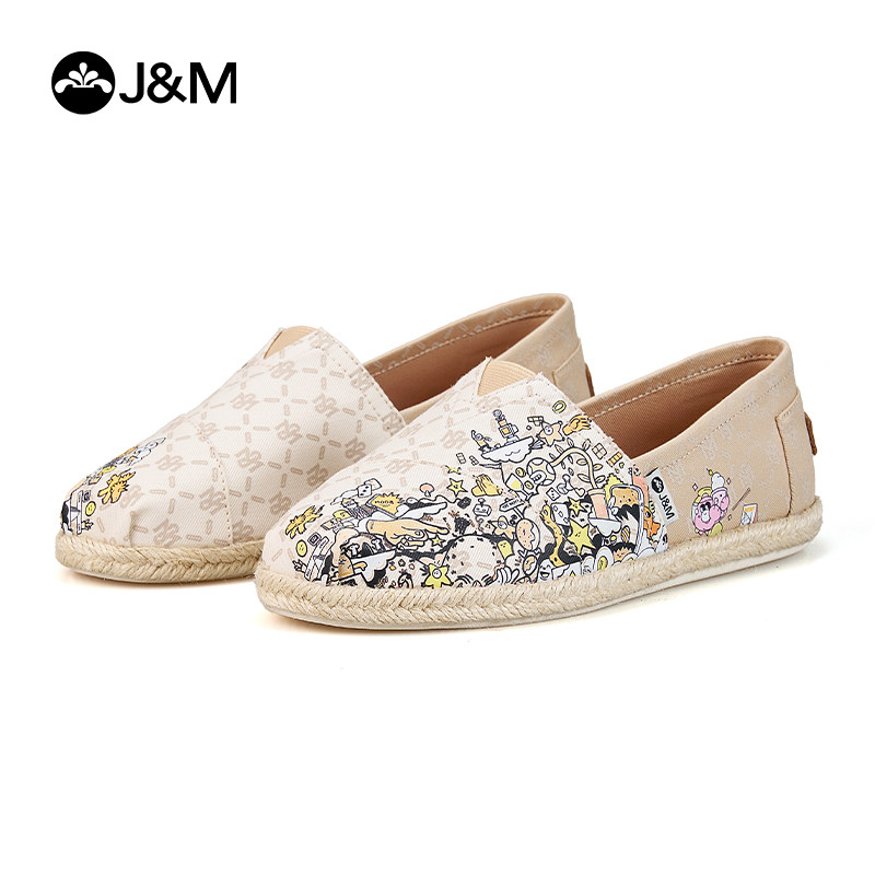 快乐玛丽时尚印花休闲单鞋女夏季新款软底一脚蹬渔夫鞋平底老布鞋,女鞋,渔夫鞋,淘宝优惠券,粉丝福利购,淘宝优惠卷
