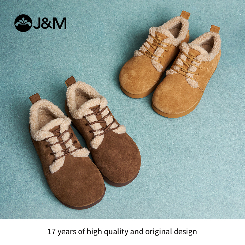 快乐玛丽东北棉鞋女2025冬季新款加绒加厚外穿一脚蹬厚底勃肯鞋女