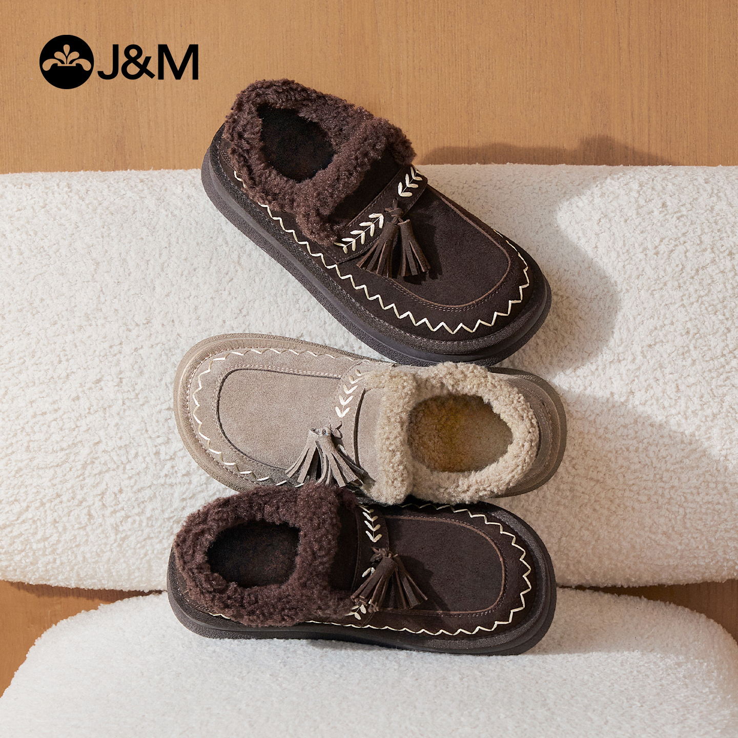 快乐玛丽新款毛毛雪地靴女