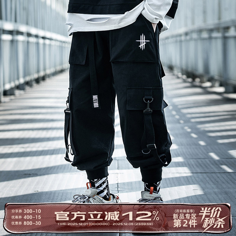 AOGZ嘻哈潮牌机能风飞行员工装裤
