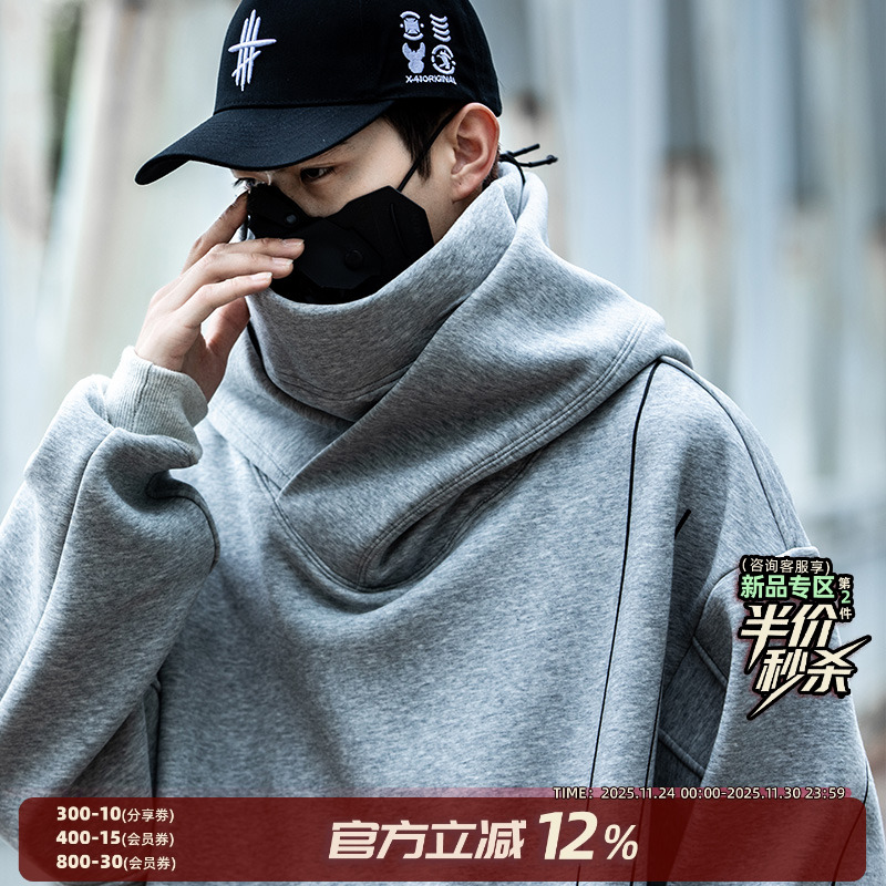 AOGZ秋冬加绒加厚情侣装卫衣