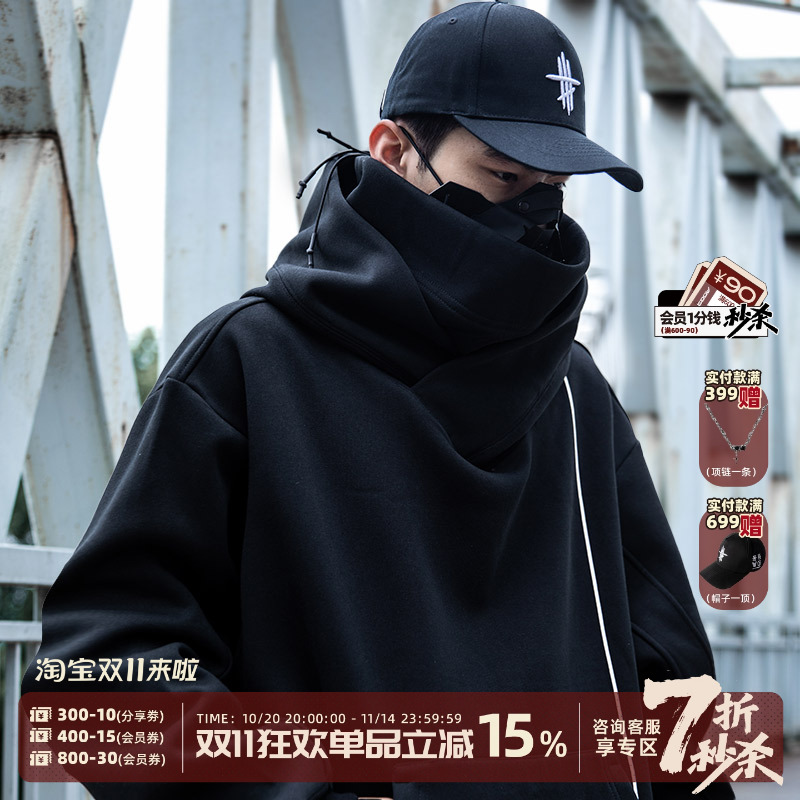 AOGZ情侣高领加绒加厚卫衣