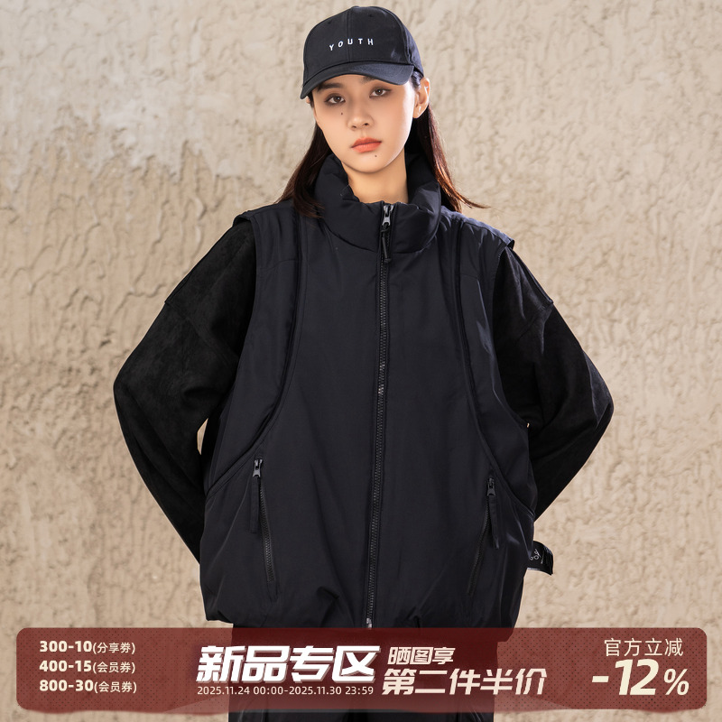 AOGZ秋冬季新款美式立领羽绒马甲