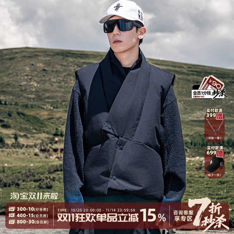 AOGZ三防羽绒服马甲男女秋冬2025新款情侣白鸭绒坎肩外套外穿背心