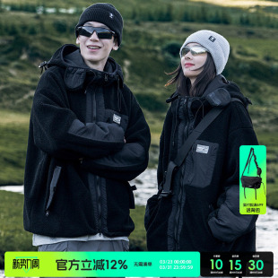 AOGZ国潮工装 加绒加厚夹克情侣仿羊羔绒棉服 外套男女秋冬2025新款