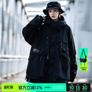 工装 独特爆款 外套 巨好看 AOGZ国潮牌三合一冲锋衣男女生秋冬新款