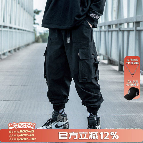 机能风嘻哈高街工装裤国潮潮流