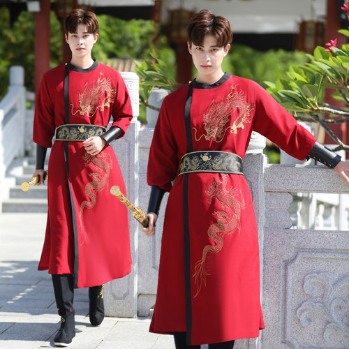 中国风汉服唐制圆领袍侍卫服