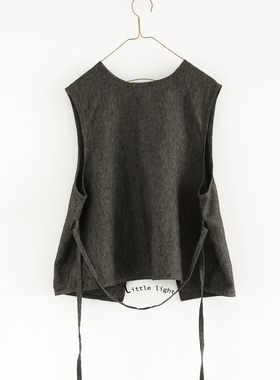 亚麻系带马甲日系叠穿神器气质款马甲背心